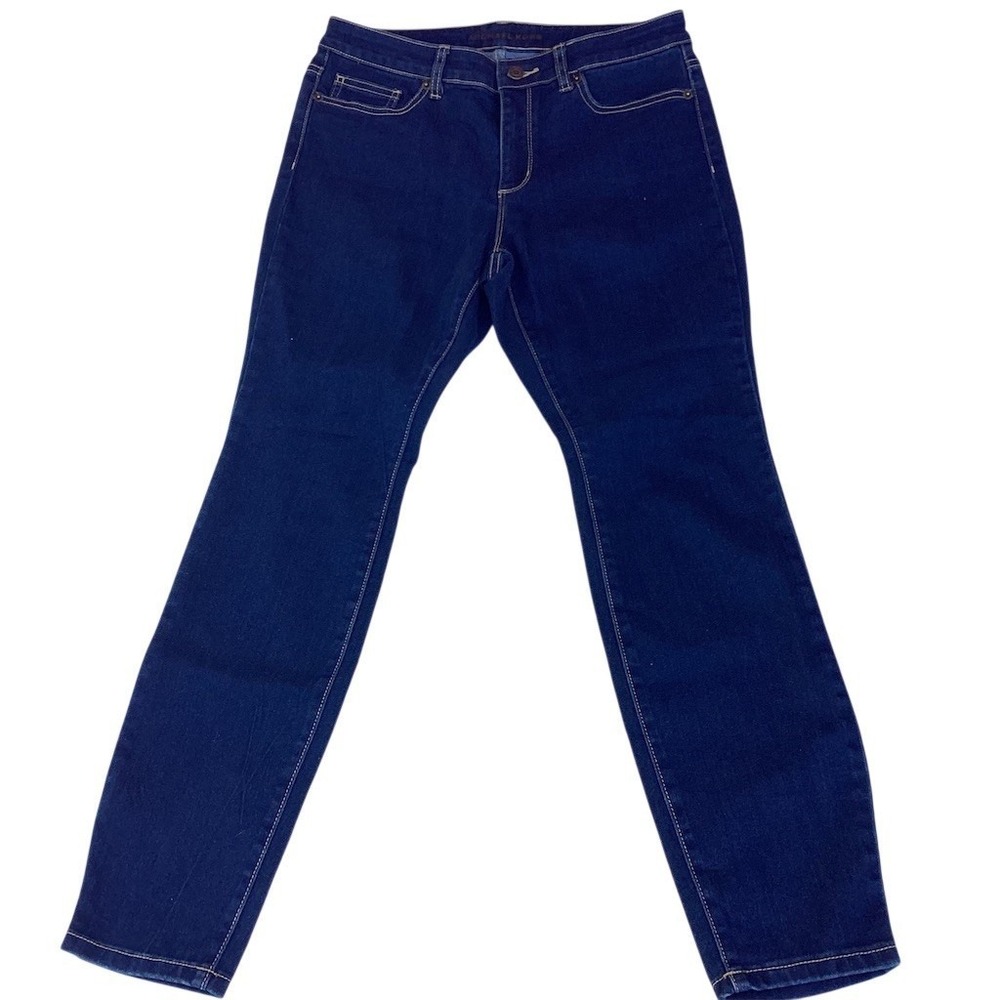 Michael Kors Izzy Skinny Jeans Womens Size 8 Dark Wash‎ Blue Mid Rise